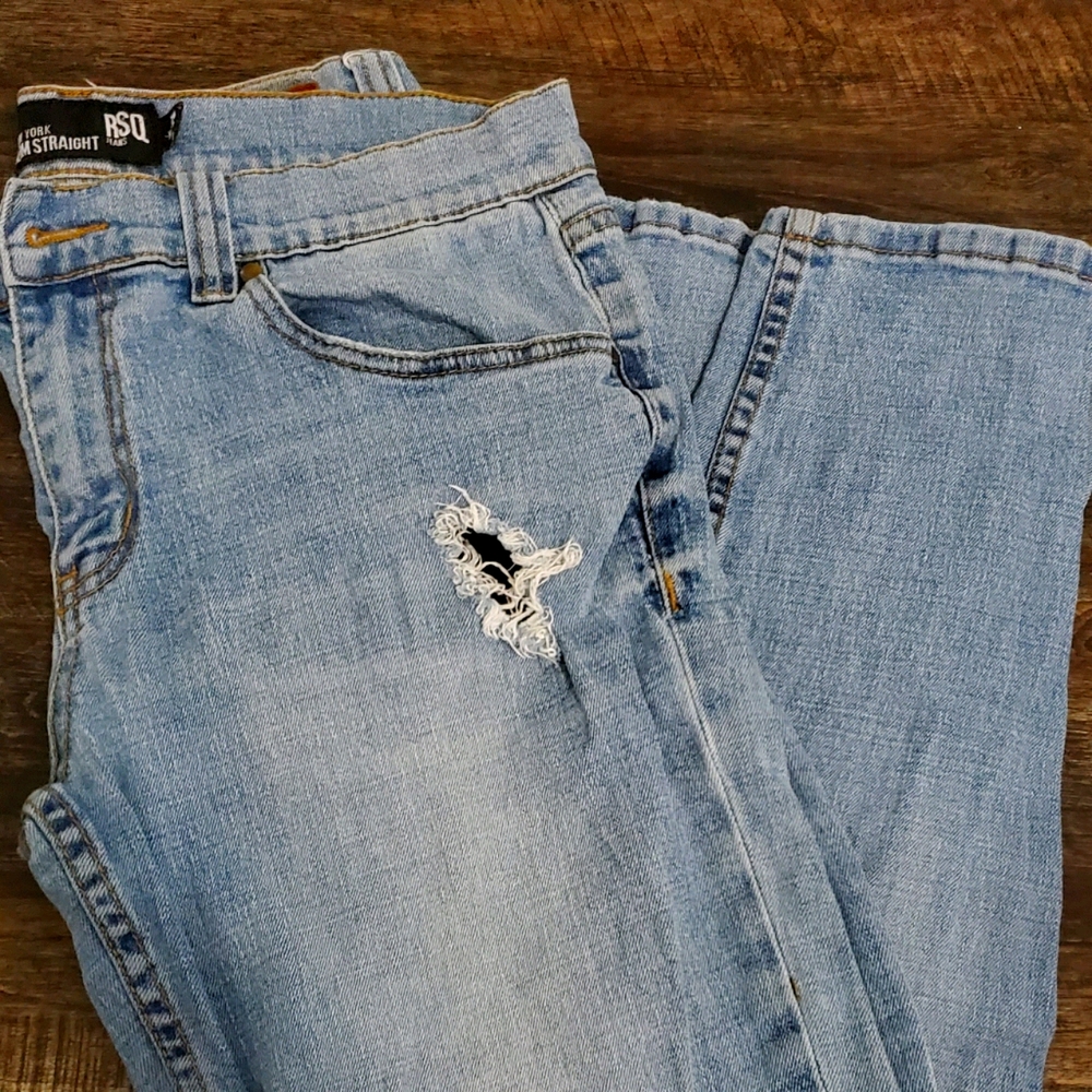 RSQ Jeans Slim Straight 34x30 - distressed details